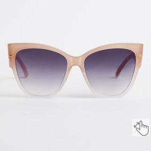 Torrid blush cat eye sunglasses with smoke lens